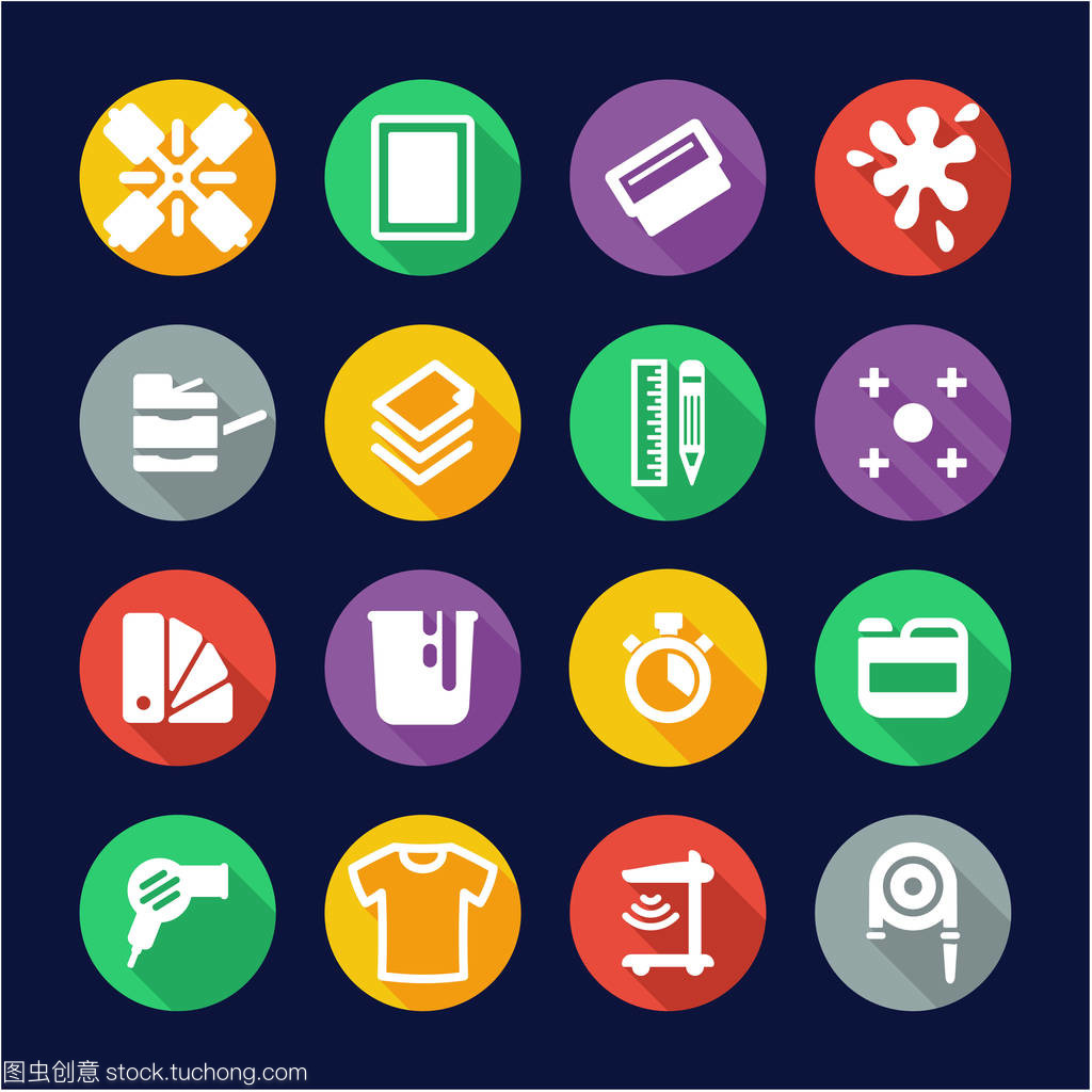 丝网印刷中的圆形图标设计 平面设计的工艺之美